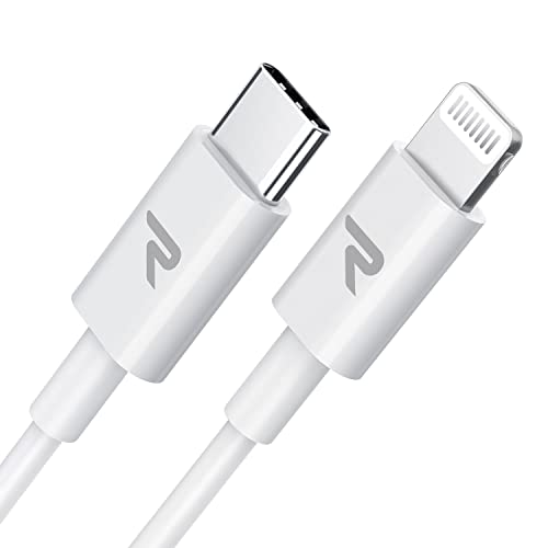 RAMPOW USB C auf Lightning Kabel,USB C Lightning Kabel [MFi-Zertifiziert und PD-Schnellaufladung], Lightning Ladekabel Kompatibel mit iPhone 14/13/Pro Max/12/11/8/7/6-2M Weiß von RAMPOW