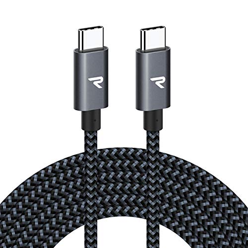 RAMPOW USB C auf USB C Kabel, USB C Kabel 60W QC 3.0 Schnellladekabel USB C zu USB C für Samsung Galaxy S21 Ultra,iPad Pro 2021,MacBook Air,Huawei p30 pro,Xiaomi 9 und mehr-Grau,3M von RAMPOW