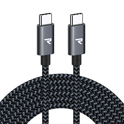 RAMPOW USB C auf USB C Kabel, USB C Kabel 60W Schnellladekabel USB C zu USB C für Samsung Galaxy S21 Ultra,iPad Pro 2021,MacBook Air,Huawei p30 pro,Xiaomi 9 und mehr-Grau,3M von RAMPOW