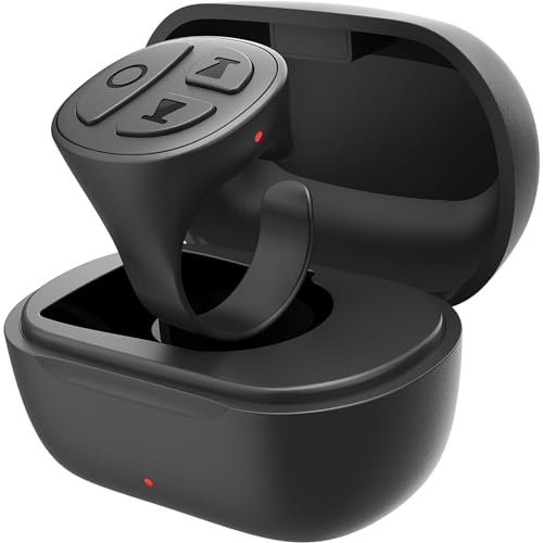 Tik Tok Bluetooth Fernbedienung, Tiktok Scroll Ring Fingertip Page Turner, Wiederaufladbares Selfie Kamera Fernauslöser mit Kabelloses Ladecase für Android, iPad, iPhone, Kindle APP Tik Tok Bluetooth Fernbedienung, Tiktok Scroll Ring Fingertip Page Turner, Wiederaufladbares Selfie Kamera Fernauslöser mit Kabelloses Ladecase für Android, iPad, iPhone, Kindle APP von RANBO