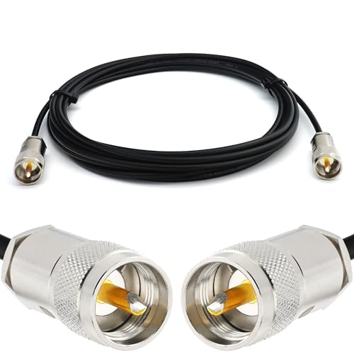 RANGEFUL 10m PL259 auf PL259 UHF RG58 Koaxialkabel — Wetterfestes Verlustarmes Verlängerungskabel — PL Antennenkabel für CB Funk HAM Funkgerät SWR Antennen Amateurfunk RANGEFUL 10m PL259 auf PL259 UHF RG58 Koaxialkabel — Wetterfestes Verlustarmes Verlängerungskabel — PL Antennenkabel für CB Funk HAM Funkgerät SWR Antennen Amateurfunk von RANGEFUL