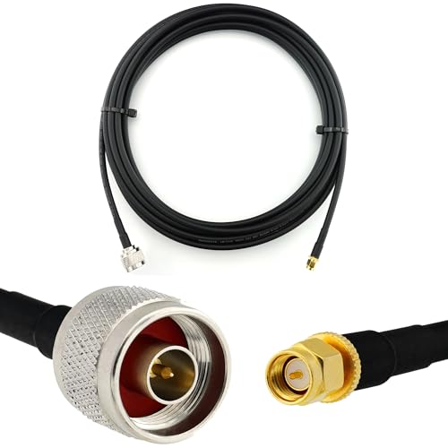 RANGEFUL 10m SMA Stecker auf N Stecker — HF-240 (LMR 240 Äquivalent) Verlängerung Antennenkabel — für WiFi RF Antenne GSM LTE 4G 5G 6G Router Signalverstärker Lora Ham CB Funk von RANGEFUL