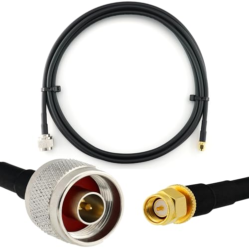 RANGEFUL 1m SMA Stecker auf N Stecker — HF-240 (LMR 240 Äquivalent) Verlängerung Antennenkabel — für WiFi RF Antenne GSM LTE 4G 5G 6G Router Signalverstärker Lora Ham CB Funk von RANGEFUL