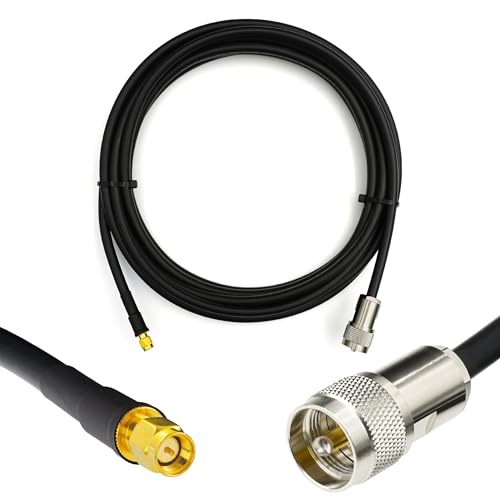 RANGEFUL 20m SMA Stecker auf PL259 UHF — Wetterfestes 5D-FB Verlustarmes Ø7.5mm Verlängerungskabel — PL Antennenkabel für CB Funk HAM Funkgerät SWR Antennen Amateurfunk von RANGEFUL