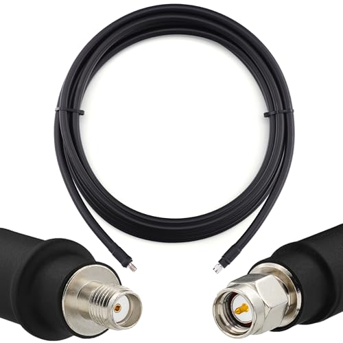 RANGEFUL 2m SMA Stecker auf SMA Buchse Antennenkabel – 8D-FB Ultra-Verlustarmes Ø11.1mm Verlängerungskabel (50 Ohm) – für LTE CDMA GSM DCS 3G 4G 5G Signalverstärker/WLAN-Router/Ham/ADS-B/GPS/RF-Radio von RANGEFUL