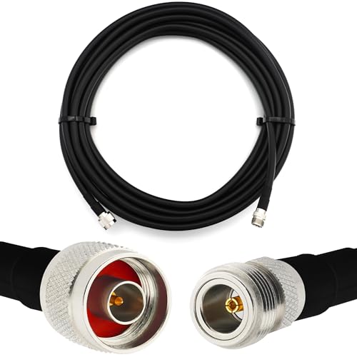 RANGEFUL N Stecker auf N Buchse 30m Koaxialkabel — Vollkupfer HF400 Flexibles Verlängerungskoax 50 Ohm (LMR400 UF UltraFlex Äquivalent) — für WiFi LTE GSM 4G 5G 6G Mobile WLAN Router Antenne von RANGEFUL