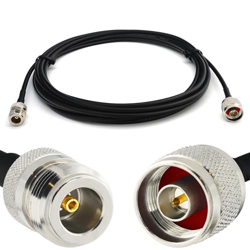 RANGEFUL N Stecker auf N Buchse RG58 Koaxialkabel 1m — Verlängerung Low Loss antennenkabel 50ohm — für WiFi RF Antenne GSM LTE 4G 5G 6G Router Signalverstärker Lora Ham CB Funk von RANGEFUL