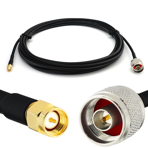 RANGEFUL N Stecker auf SMA Stecker RG58 Koaxialkabel 6m — Verlängerung Low Loss antennenkabel 50ohm — für WiFi RF Antenne GSM LTE 4G 5G 6G Router Signalverstärker Lora Ham CB Funk von RANGEFUL