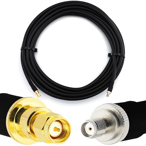 RANGEFUL SMA Stecker auf SMA Buchse 30m Koaxialkabel — Vollkupfer HF400 Flexibles Verlängerungskoax 50 Ohm (LMR400 UF UltraFlex Äquivalent) — für LTE GSM 4G 5G 6G Mobile Signal Router Antenne von RANGEFUL