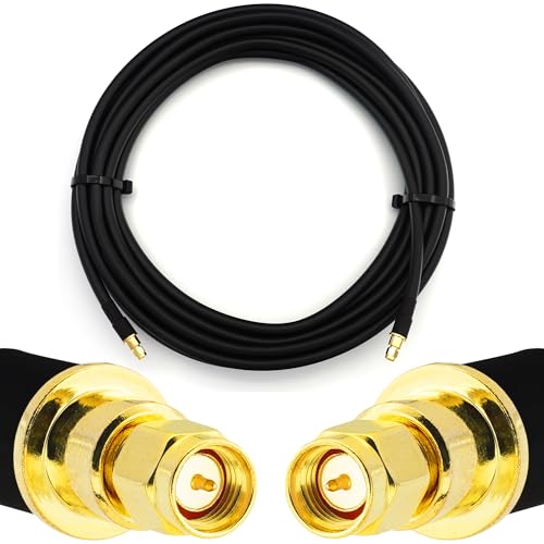 RANGEFUL SMA Stecker auf SMA Stecker 30m Koaxialkabel — Vollkupfer HF400 Flexibles Verlängerungskoax 50 Ohm (LMR400 UF UltraFlex Äquivalent) — für LTE GSM 4G 5G 6G Mobile Signal Router Antenne von RANGEFUL