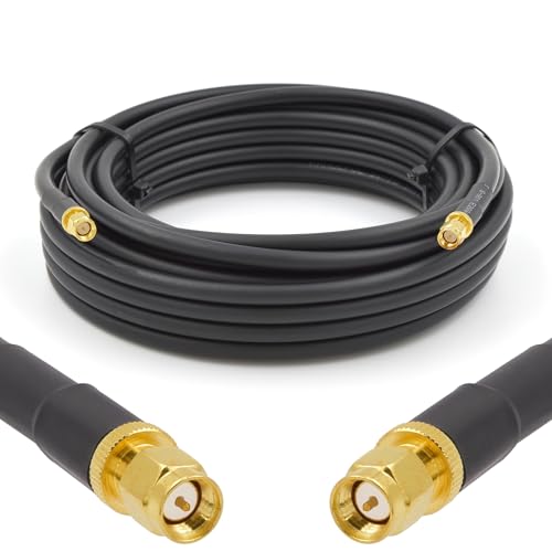 RANGEFUL SMA Stecker auf SMA Stecker Koaxialkabel 50cm — 50ohm 5D-FB Ø7.5mm Verlängerung Ultra Low Loss antennenkabel — WiFi RF Antenne GSM 3G 4G LTE 5G Router Signalverstärker Lora Ham CB Funk von RANGEFUL