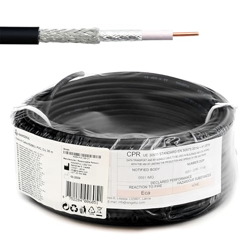 RG58 30m Koaxialkabel — 50 Ohm antennenkabel für SMA BNC TNC PL259 UHF FME N Stecker — 5mm coax kabel verlängerung — CB funk HAM radio WLAN Internet Router 4G 5G 6G GSM — Hergestellt in Italien RG58 30m Koaxialkabel — 50 Ohm antennenkabel für SMA BNC TNC PL259 UHF FME N Stecker — 5mm coax kabel verlängerung — CB funk HAM radio WLAN Internet Router 4G 5G 6G GSM — Hergestellt in Italien von RANGEFUL