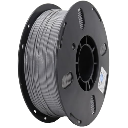 RANKI TPU-Filament, 1,75 mm, 95 A, flexibles TPU, 3D-Drucker-Filament, Maßgenauigkeit +/- 0,05 mm, 1-kg-Spule (Grau) von RANKI