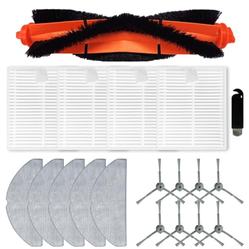 1 Set Hauptseitenbürste Filter Mop Tuch Kit für Lubluelu L20 Roboter-Staubsauger:1 Hauptbürste, 8 Seitenbürste, 4 Filter, 5 Wischtuch, 1 Reinigungsbürste von RANRAO