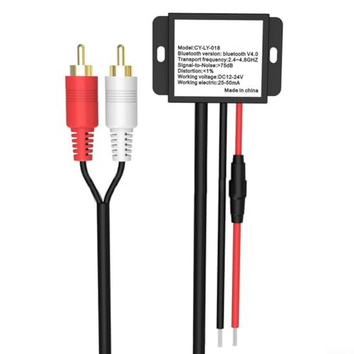 Auto 12V-24V Aux Bluetooth Adapter Modul Musik Empfänger Auto Kit mit 2 RCA Eingang Aux Audio für Autoradio Stereo Lautsprecher von RANRAO