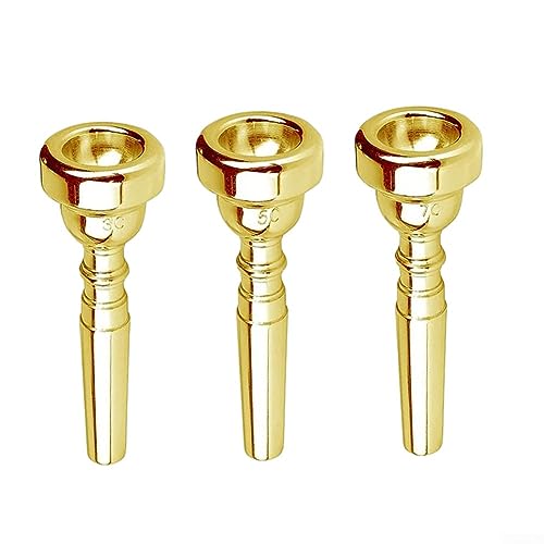 Metall Trompete Mundstück, 3PCS Professionelle Trompete Mundstück 3C 5C 7C Größen Bach Anfänger Exerciser Teil Performance Zubehör Musikinstrument Zubehör von RANRAO