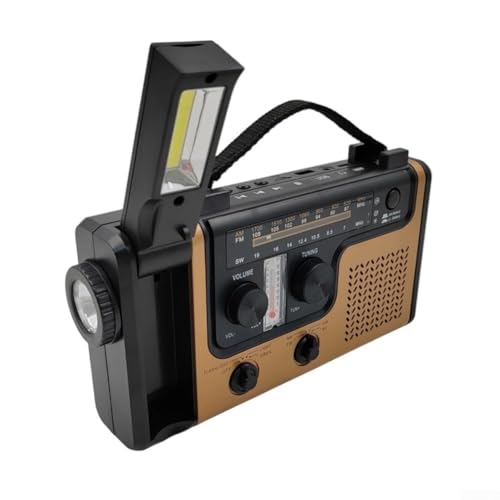 RANRAO Handkurbel-Solar-Radio mit USB-Aufladung, LED-Taschenlampe und lauter Sirene für Situationen und Spaß im Freien RANRAO Handkurbel-Solar-Radio mit USB-Aufladung, LED-Taschenlampe und lauter Sirene für Situationen und Spaß im Freien von RANRAO