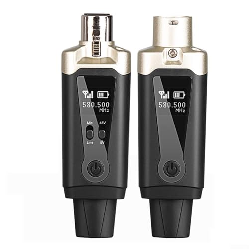 RANRAO Kabelloses Mikrofonsystem, UHF kabelloser XLR-Audio-Transmitter, 6,35 mm Stecker, für Kondensatormikrofon, kompatibel mit Audio-Mixer, PA-System, Lautsprecher RANRAO Kabelloses Mikrofonsystem, UHF kabelloser XLR-Audio-Transmitter, 6,35 mm Stecker, für Kondensatormikrofon, kompatibel mit Audio-Mixer, PA-System, Lautsprecher von RANRAO