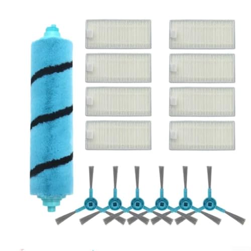 Seitenbürsten-Filterrollenbürsten-Set für Cecotec für Conga 4090 Staubsauger: 1 x Rollenbürste, 6 x Seitenbürste, 8 x Filter von RANRAO