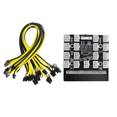 RANY Power Modul Breakout Board Mit 12Pcs 6Pin to 8Pin Kabel Für Hp 1200W 750W Netzteil Netzteil Ethereum Eth Mining von RANY