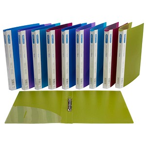 10 RAPESCO® Ringbücher 2-Ringe grün, blau, pink, violett, hellblau 2,6 cm DIN A4 von RAPESCO®