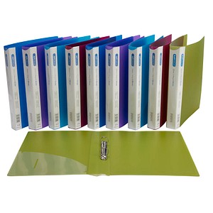 10 RAPESCO® Ringbücher 2-Ringe grün, blau, pink, violett, hellblau 3,7 cm DIN A4 von RAPESCO®