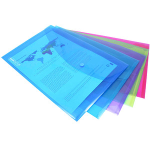 5 RAPESCO® Dokumententaschen DIN A4 überbreit farbsortiert genarbt 0,20 mm von RAPESCO®