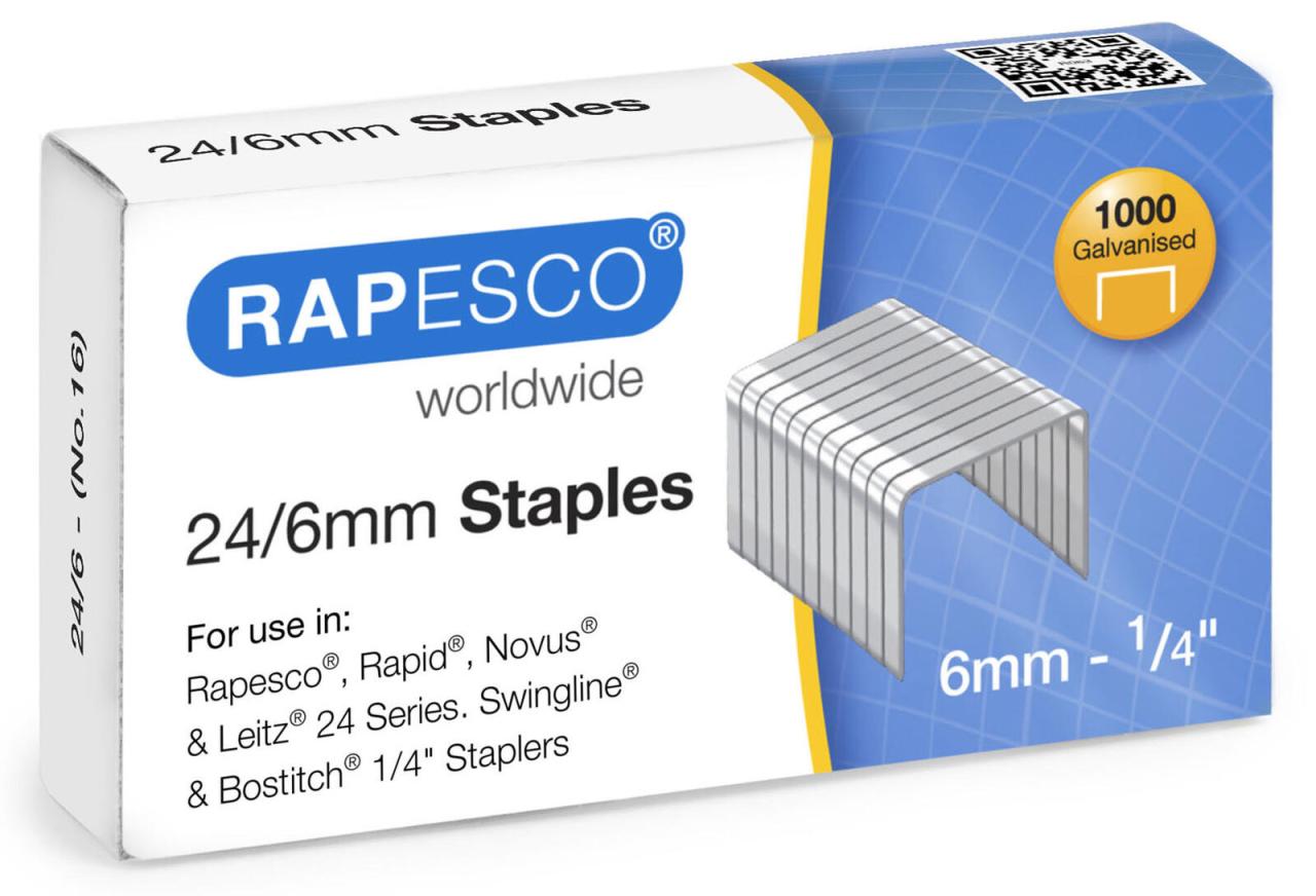 RAPESCO Heftklammern 24/6 1000 24/6 von RAPESCO®