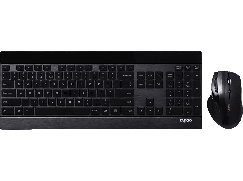 RAPOO 8900P, Tastatur & Maus Set, kabellos, Schwarz RAPOO 8900P, Tastatur & Maus Set, kabellos, Schwarz von RAPOO