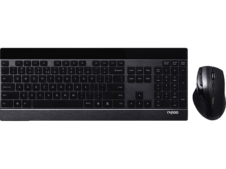 RAPOO 8900P, Tastatur & Maus Set, kabellos, Schwarz von RAPOO