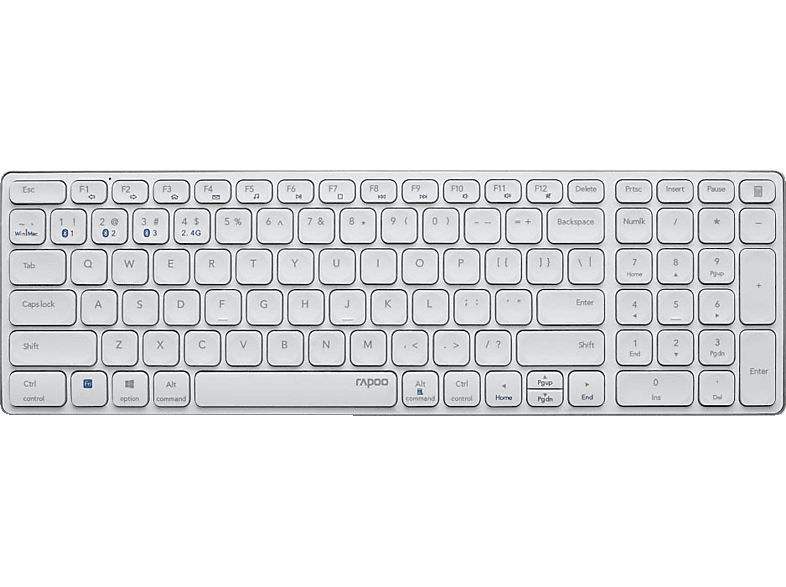 RAPOO E9700M, Tastatur, Scissor, Sonstiges, kabellos, Weiß von RAPOO