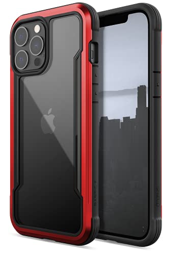 X-Doria Raptic Shield Pro Hülle Kompatibel mit iPhone 13 Pro Max, Anti-Bacterial; Antibakterieller Schutz; rot von RAPTIC