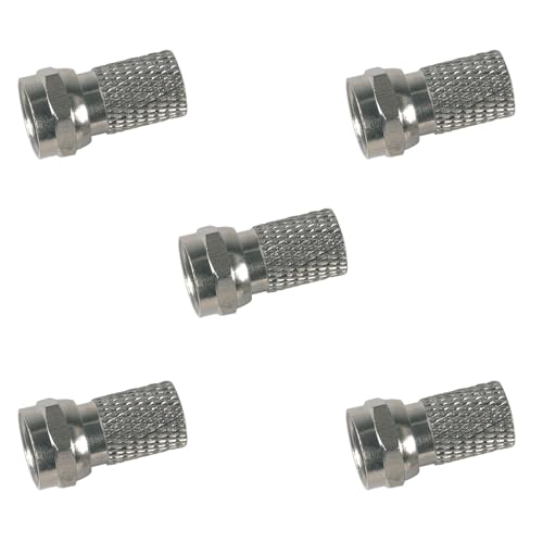 RASMACOR | Televes - F-Stecker 7mm schraubbar | 5 Stück | für Koaxial Antennenkabel | Gummidichtung | breite Mutter | Koax SAT Kabel | Satelliten LNB (5x, F-Stecker) | Televes 417102 von RASMACOR