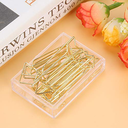 12 -pcs -Clamp/Holder von in -geschnittenem Papier in Goldmetall für Lesezeichen und Schreibwaren, Premium -Material von RASTKY