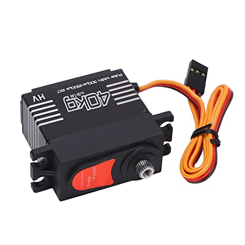 40 Kg High Metal Gear RC Digitales Servo für 1/8 1/10 RC -Auto, Aluminiumlegierungschwarz, 180 ° Drehwinkel für SCX10 von RASTKY