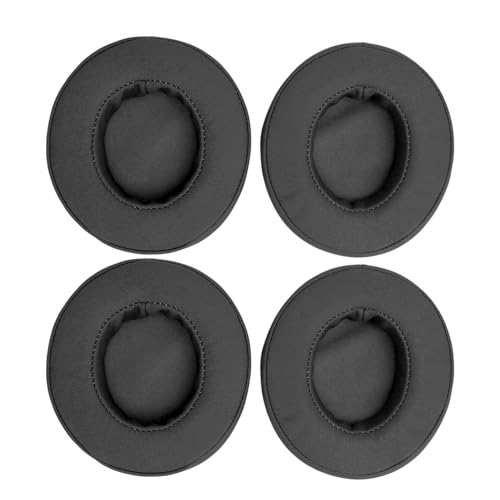 4pcs Ersatz -Ohrpolsterkissen für Headset - Weiches Proteinleder und Ohrhörer für Bequemes Kopfhörererlebnis, um Ohrpolster für eine Verbesserte Schallisolation zu Installieren (Black) von RASTKY
