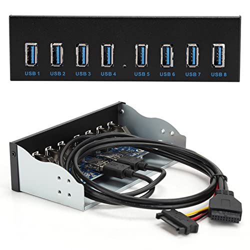 8 Ports Hub Optical Drive -Verlängerungs -Frontplatte Adapter - Zuverlässiger USB -Frontpanel -Hub für PC -Computer - Wesentlich für Streaming- und Videobearbeitungsbegeisterte von RASTKY