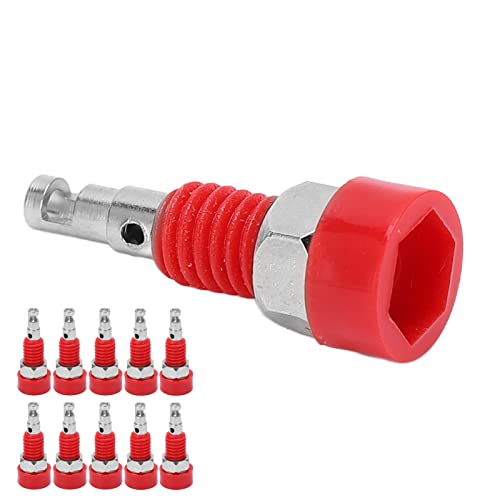 Bananenanschlusspanel 10pcs 2mm Banana Feemalesocket -Stecker -Adapter Panelpostenposten für Elektronische Instrumente für Schweißmaschinen (Rot) von RASTKY