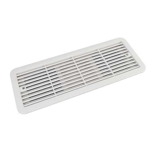 DC12V RV Seitentlüftungslüfter Dual -Lüfter Fast Air Exchange, Weiß, 8,4 -W -Nennleistung, 450 X 155 Mm Quadratöffnung, Kühlergrilldesign, Geeignet für Wohnmobile, Wohnmobile, von RASTKY