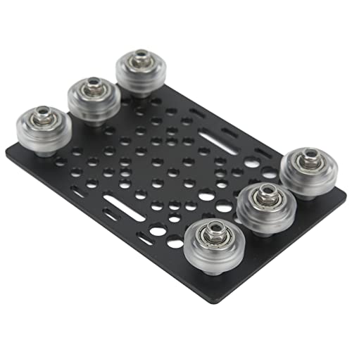 Geldplatte Aluminium Black Anodized Oberfläche für 3D-Drucker-Vantry-Panel-Kit, Langlebig und Weder Resistenter Universeller Anwendung mit Riemenscheibe 0,8-3,1in (Transparente Riemenscheibe) von RASTKY