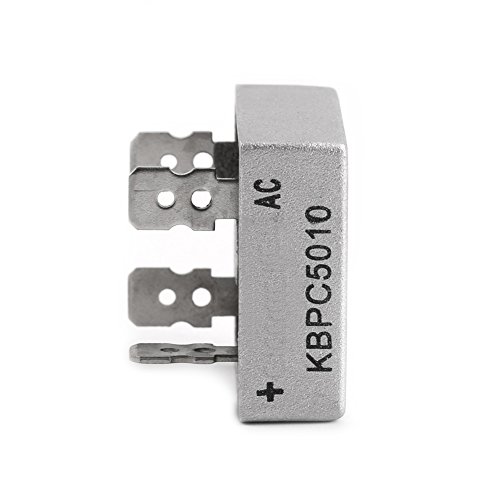 KBPC5010 High Power Metal Box/Cover Bridge -Gleichrichter für Hohe Stromprojekte, Pack von 10, für Stromversorgungsanwendungen von RASTKY