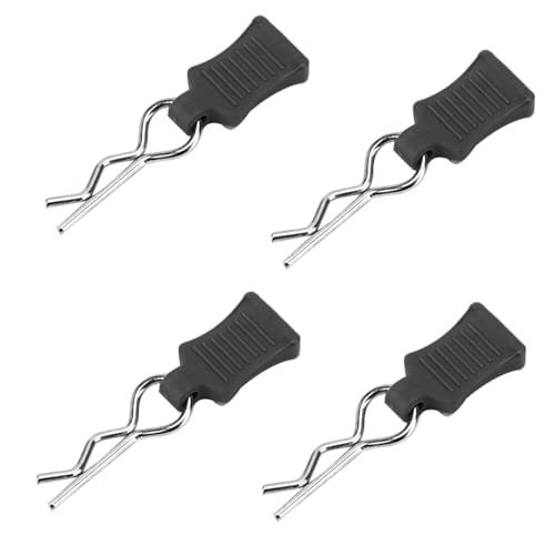 Langlebige Aluminiumlegierung und Stahl RC -Karosserie -Clip -Clip -Stift für 1/8 1/10 1/12 RC -Auto, Geeignet für Modellauto -Enthusiasten (BLACK) von RASTKY