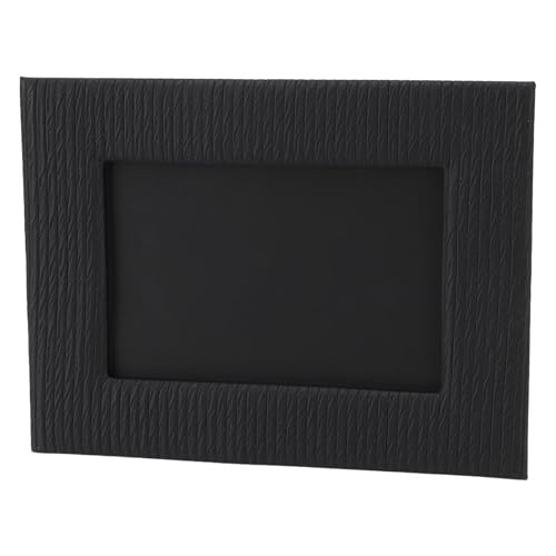 Leder Bilderrahmen für Tabletop Display mit Einzigartiger Textur, 6 Zoll Foto Heim Dekor, Ideal (Black) von RASTKY