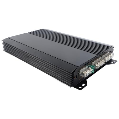 Passend für ultradünne Vier-Wege-Power-6800-W-Auto-Verstärker für Auto-Modifikationsteile, Expert-Aluminiumlegierung, Schwarz von RASTKY