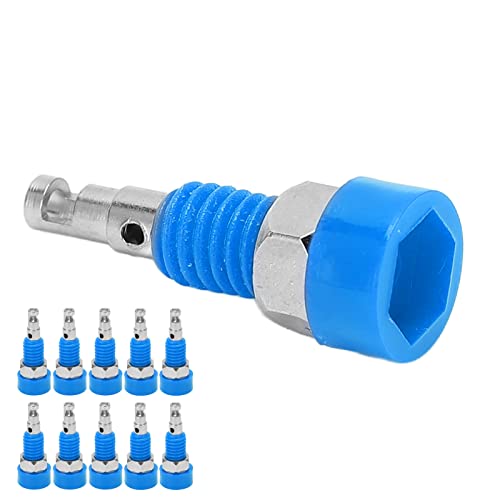 RASTKY Bananenanschlusspanel 10pcs 2mm Banana Feemalesocket -Stecker -Adapter Panelpostenposten für Elektronische Instrumente für Schweißmaschinen (Blue) von RASTKY