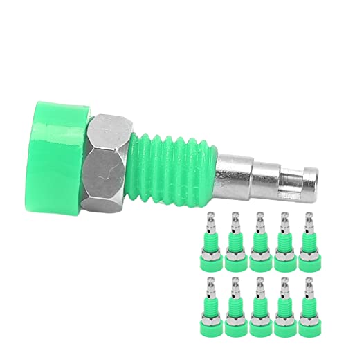 RASTKY Bananenanschlusspanel 10pcs 2mm Banana Feemalesocket -Stecker -Adapter Panelpostenposten für Elektronische Instrumente für Schweißmaschinen (Green) von RASTKY