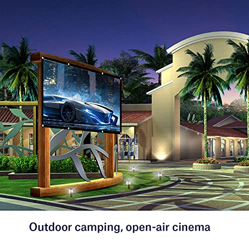 Tragbare 72-Zoll-Faltbare Nicht-krease Weiße Projektorvorhangscreen 169-für Outdoor-Filme, Heimkino und Ausgewogen (120 Zoll) von RASTKY