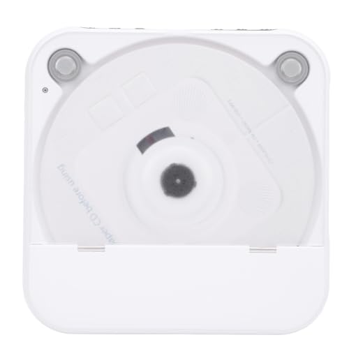 Tragbarer CD -Player mit Fernbedienung - MP3 Stereo Sound Desktop Player für Zuhause, Unterstützt Mehrere Disc, USB/Kopfhörerbuchsen, 2000 mAh Akku für den Außengebrauch, (White) von RASTKY