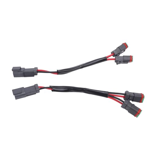 Y -geformtes Dual -Output -DT -Kabelbaumadapter, 2 Pin Männlicher Weiblicher Anschluss für LED -Arbeitslicht, Nebelscheinwerfer, Kompatibel mit Dem Gesamten Auto Y -geformtes Dual -Output -DT -Kabelbaumadapter, 2 Pin Männlicher Weiblicher Anschluss für LED -Arbeitslicht, Nebelscheinwerfer, Kompatibel mit Dem Gesamten Auto von RASTKY
