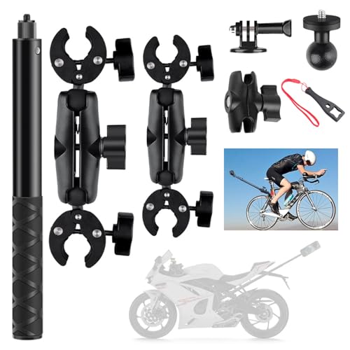 RATSTONE Für Insta 360 Motorrad Halterung,Für Insta 360 x4 Motorrad Bundle Kit,360-Grad-Drehung,Double Clamp,Aluminiummaterial,Doppelte Stabilität,Für One Rs,Für Ace,Ace Pro RATSTONE Für Insta 360 Motorrad Halterung,Für Insta 360 x4 Motorrad Bundle Kit,360-Grad-Drehung,Double Clamp,Aluminiummaterial,Doppelte Stabilität,Für One Rs,Für Ace,Ace Pro von RATSTONE